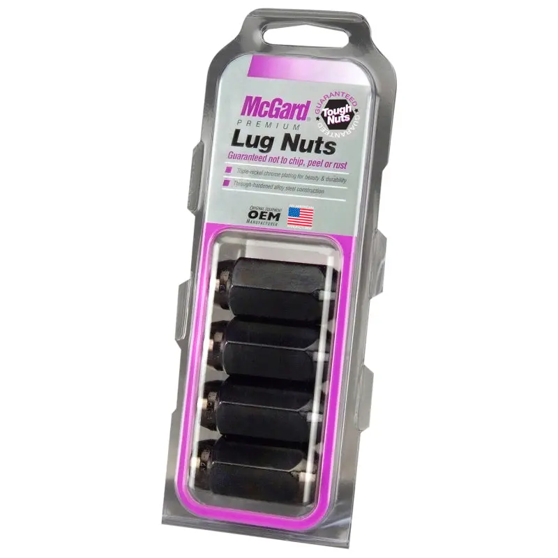 Mcgard Black Hex Lug Nuts With Cone Seat – M14×1.5, 22Mm Hex, 1.635In Length (4-Pack) 1