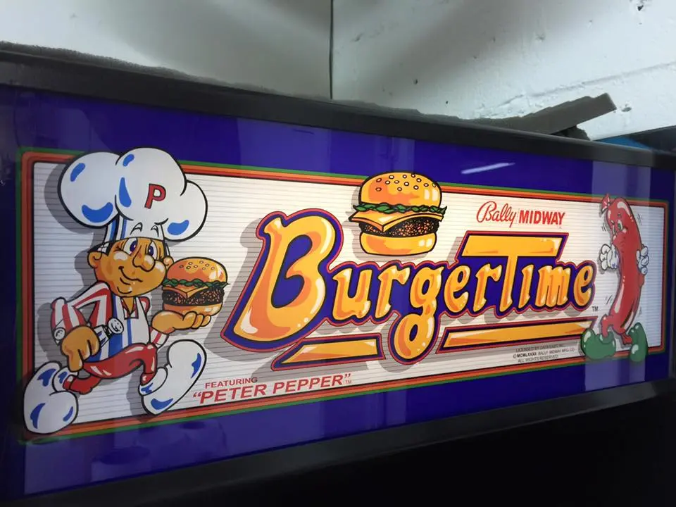 Burger Time - Marquee (Full Size Cabinet) 1