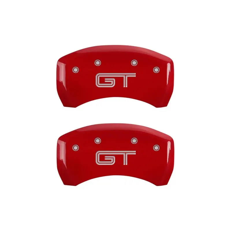 Mgp Engraved Dual-Caliper Rear Brake Cover Set – Red Finish With Silver Chrome Accent, S197/Gt Fitment 1
