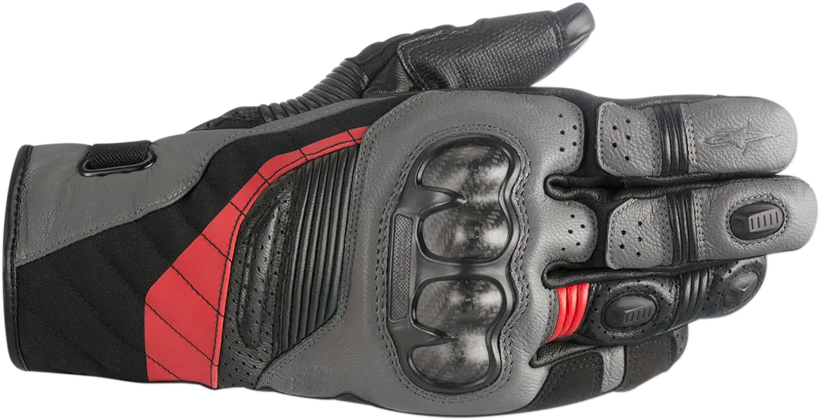 Alpinestars Belize Drystar Waterproof Motorcycle Gloves – Black/Gray/Red, Size Small (3526718-1036-S) 1