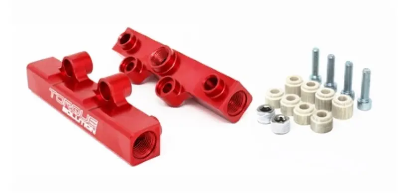 Torque Solution Top-Fed Fuel Rails – Red Anodized, For 2002–2014 Subaru Wrx And 2007–2018 Sti 1