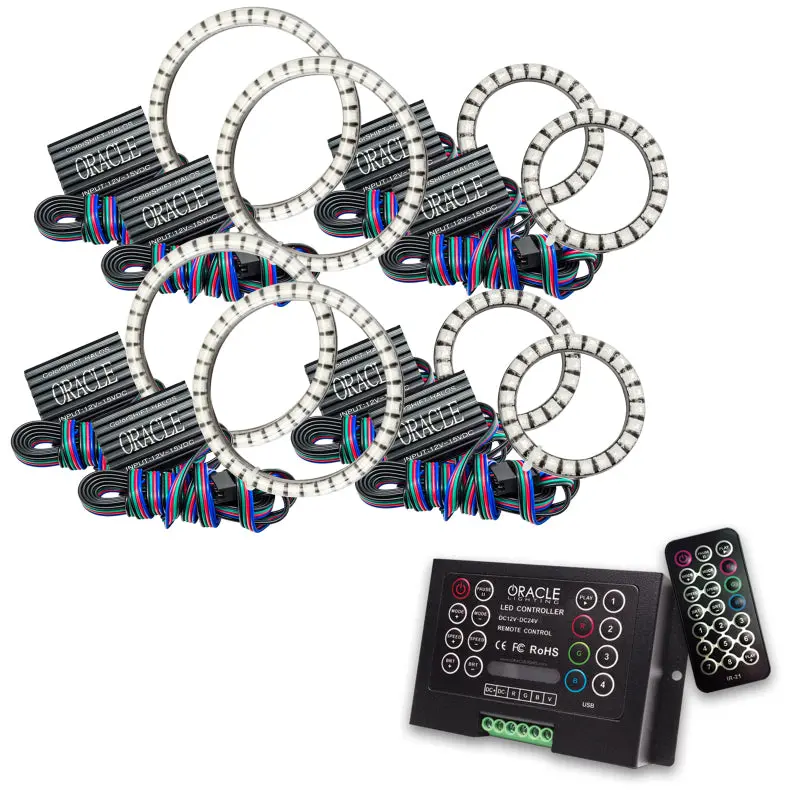 Oracle Vector Colorshift Halo Led Grille Kit For Jeep Wrangler Jk 1