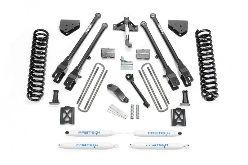 Fabtech 6-Inch 4-Link Lift System With Performance Shocks – For 2005–2007 Ford F-350 4Wd 1