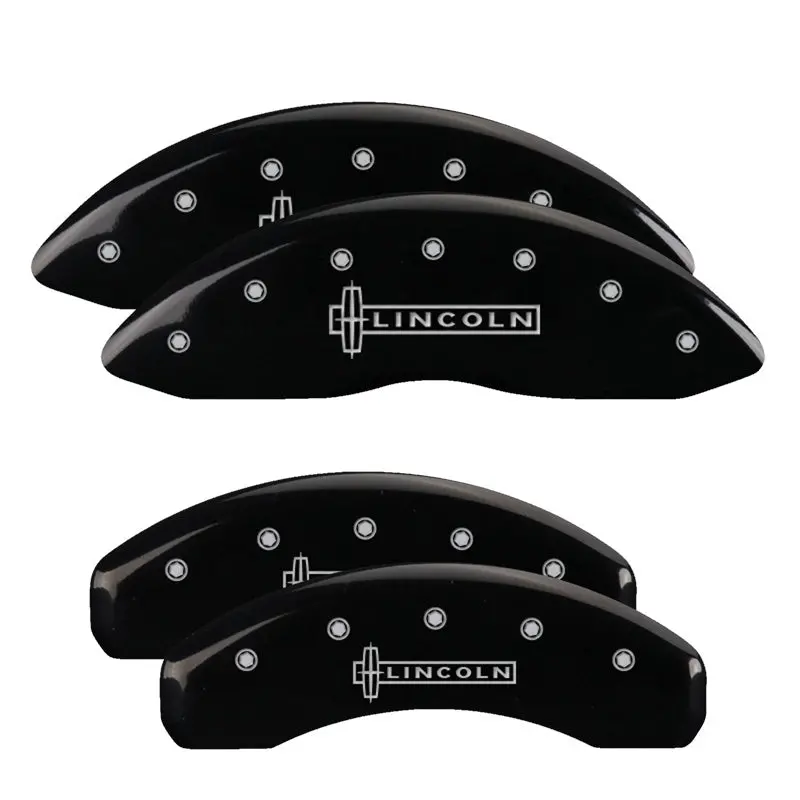 Mgp Engraved 4-Piston Caliper Covers – Black Finish With Silver Accent, Fits 2019 Lincoln Navigator 1