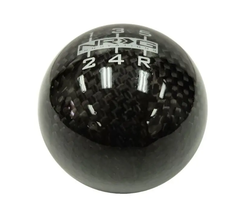 Nrg Universal Heavy-Duty Ball-Style Shift Knob – Matte Black Carbon Fiber, Logo-Free 1