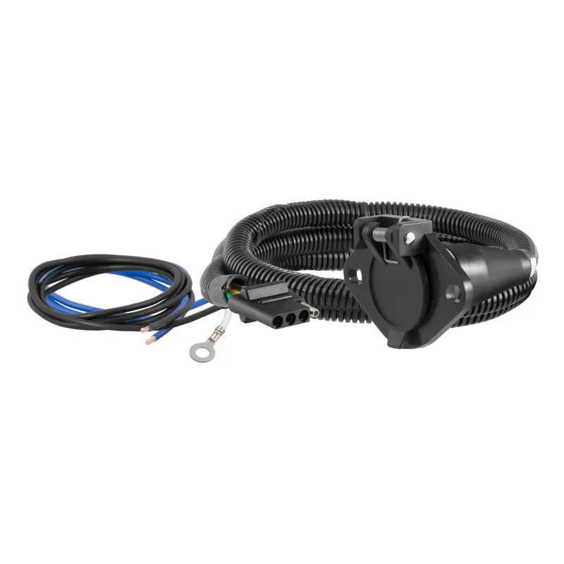 Curt Rv Wiring Adapter Kit – Converts 4-Way Flat Vehicle Plug To 6-Way Round Trailer Connector 1