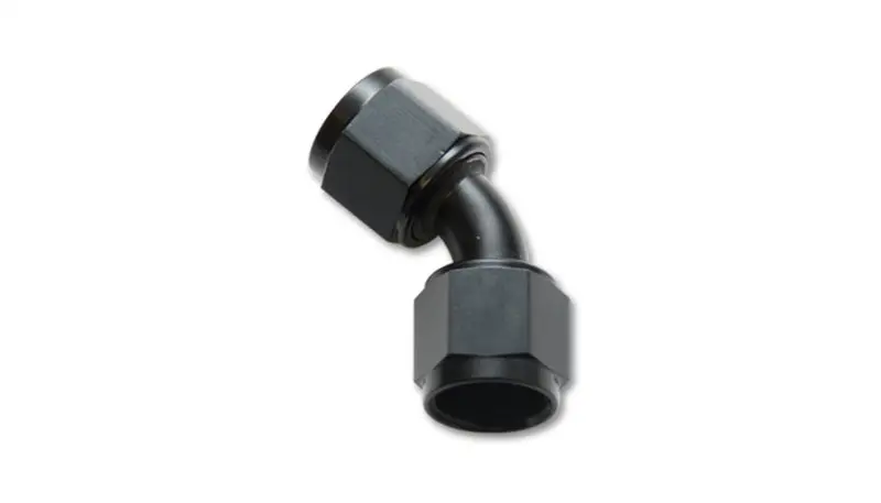 Vibrant -4An To -4An Female Flare Swivel Fitting, 45° Angle, Black Anodized 1