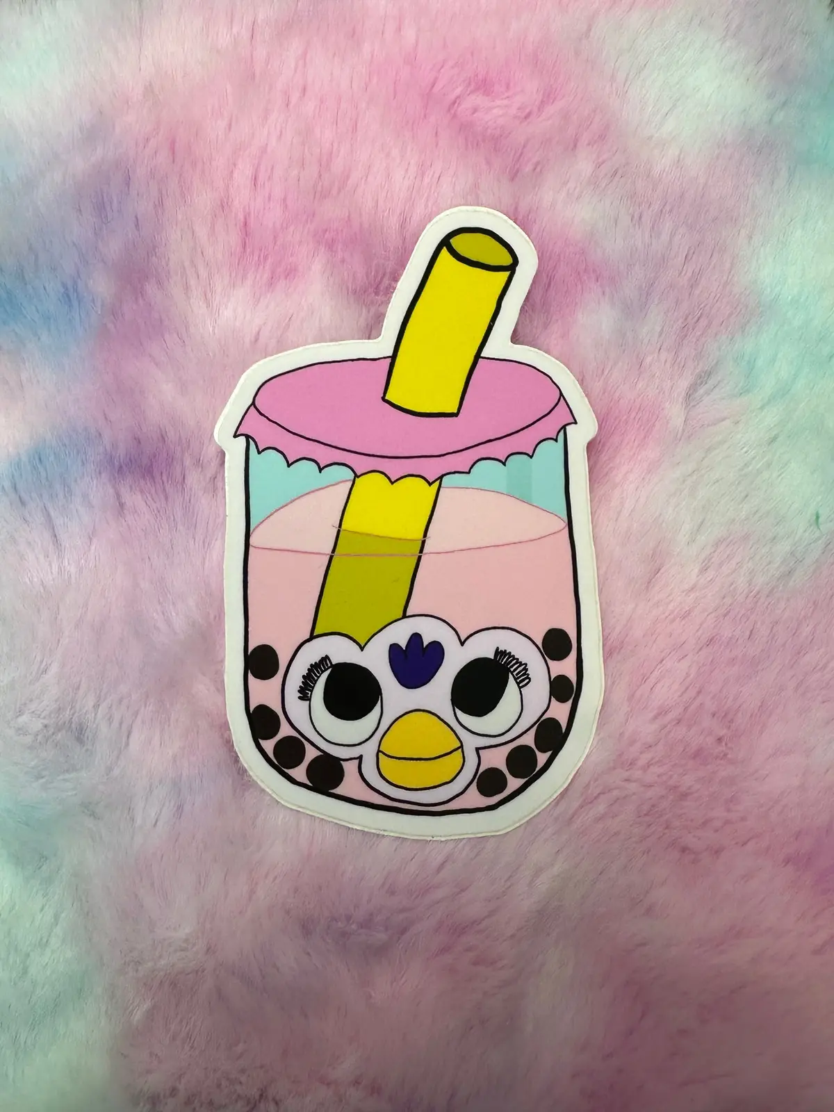 Boba Face Sticker 1