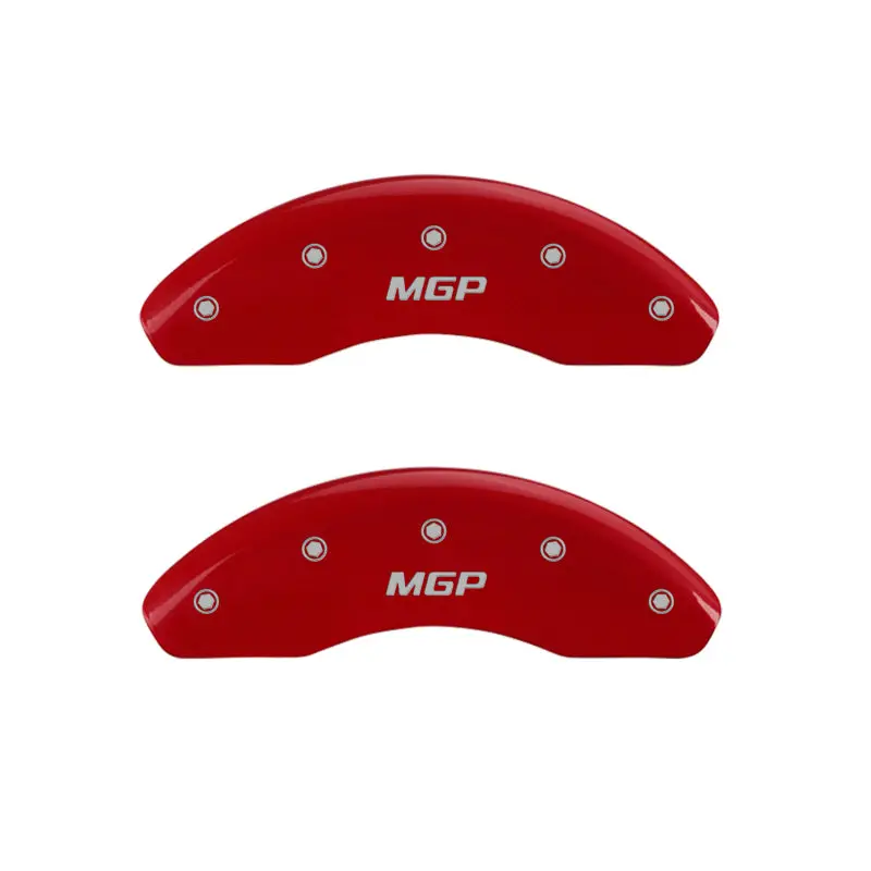 Mgp Engraved Front & Rear Caliper Covers – Red Finish With Silver Charcoal Detailing 1