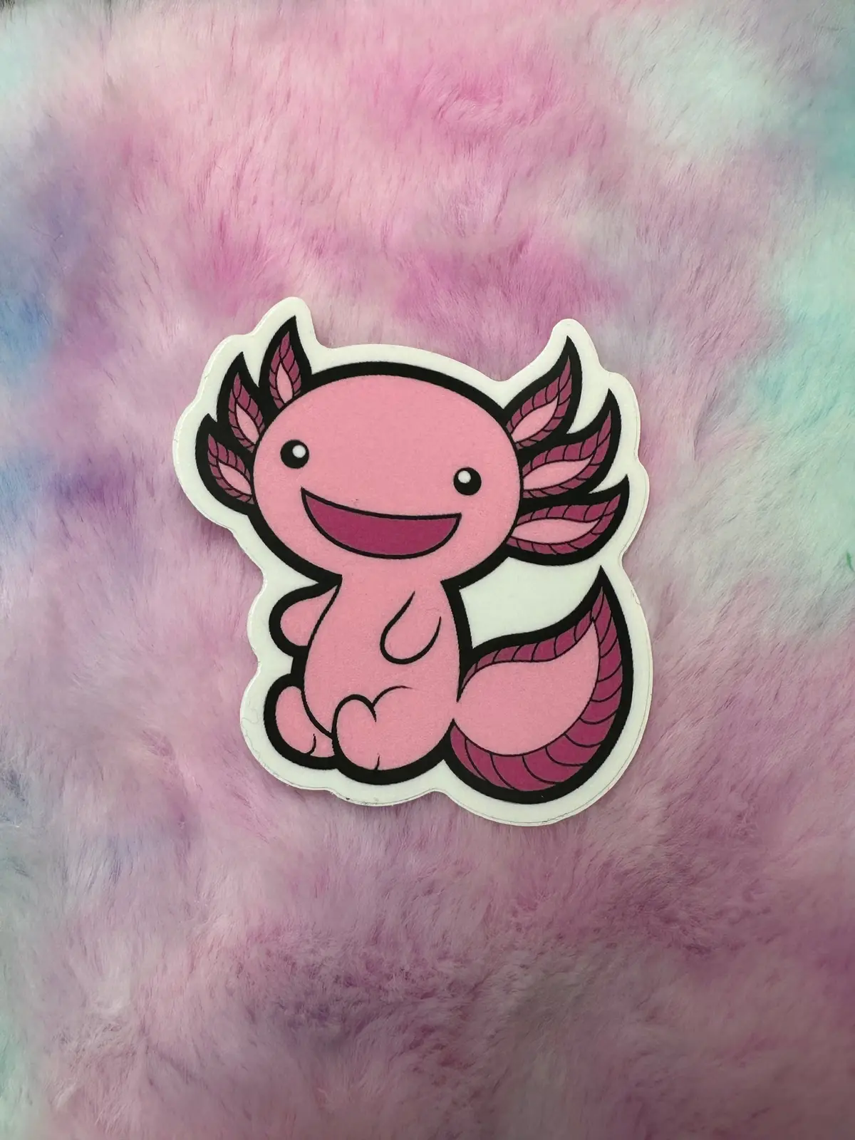 Pink Axolotl Sticker 1