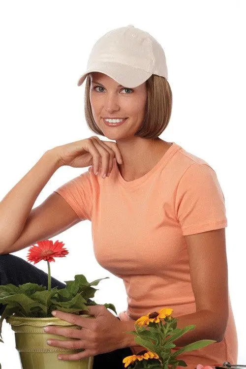 Shorty Hat Beige By Henry Margu | Cotton Cap W/ Synthetic Hair 1