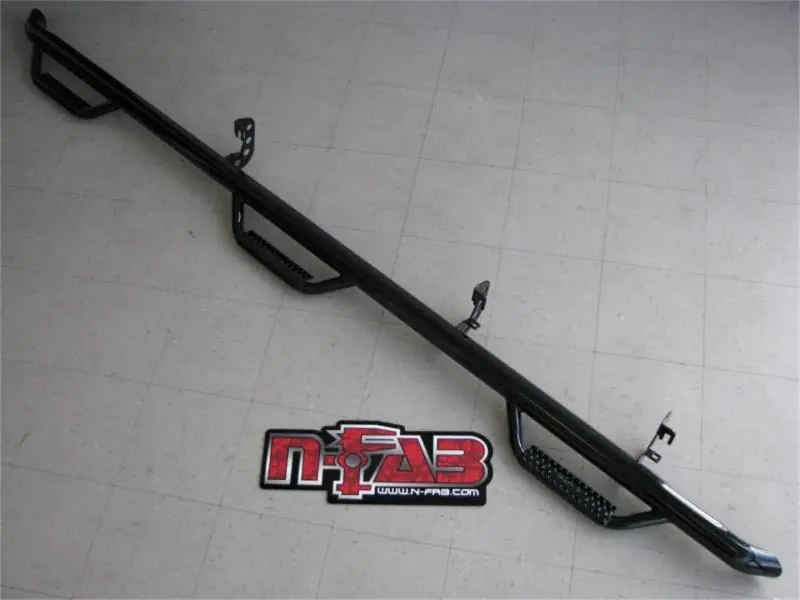 N-Fab Gloss Black Nerf Step For 2016–2017 Toyota Tacoma Double Cab (6' Bed) – 2-Inch Step Height, Bed Access Optimized 1