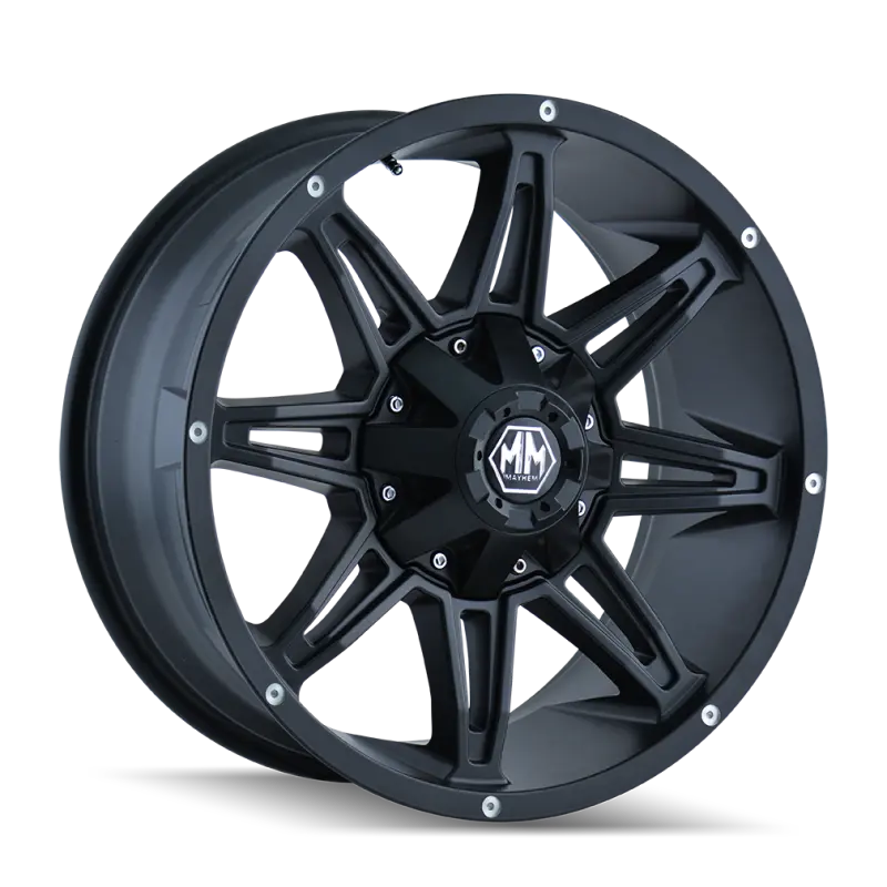 Mayhem 8090 Rampage Forged Wheel – 20X9 Inches, 8X165.1Mm Bolt Pattern, +18Mm Offset, 130.8Mm Hub Bore, Matte Black 1