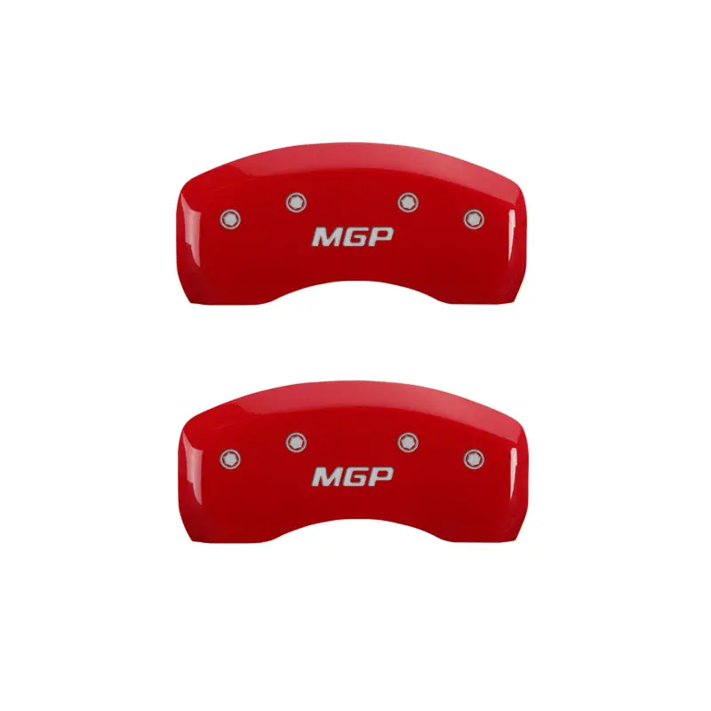 Mgp Engraved Caliper Covers For 2018 Subaru Impreza – Red Finish With Silver Charcoal Trim 1