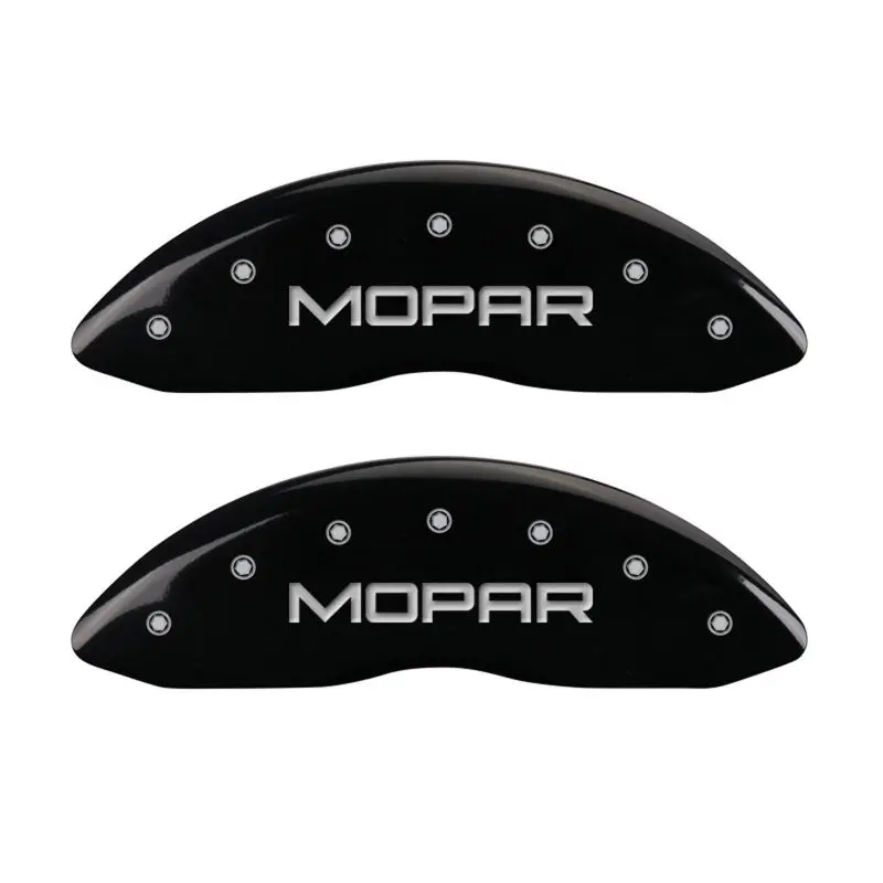 Mgp Black-Anodized 4-Piston Brake Caliper Covers For Mopar Vehicles (Silver Accent) 1