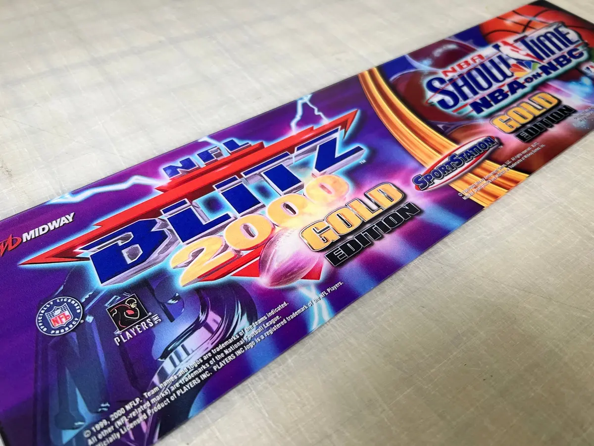Arcade 1Up Nfl Blitz Showtime Replacement Acrylic Marquee 1