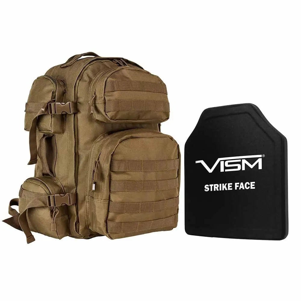 Ncstar Tactical Backpack With 10"X12" Level Iii+ Shooter's Cut Pe Hard Ballistic Plate 1