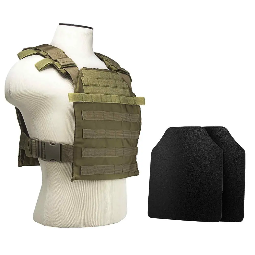Ncstar Fast Plate Carrier With 10"X12" Level Iiia Shooter's Cut 2X Hard Ballistic Plates 1
