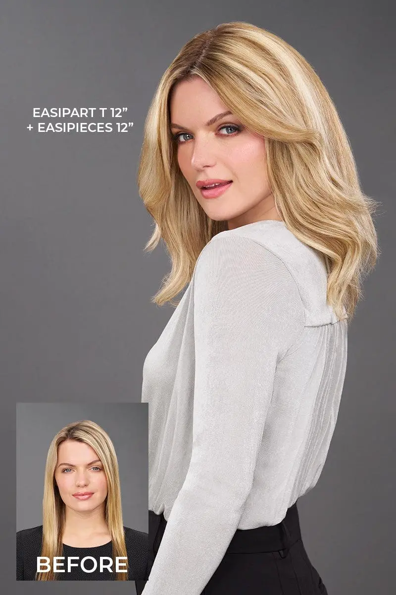 Easipart T Hd 12" Hair Addition By Jon Renau | Heat Resistant Synthetic 1