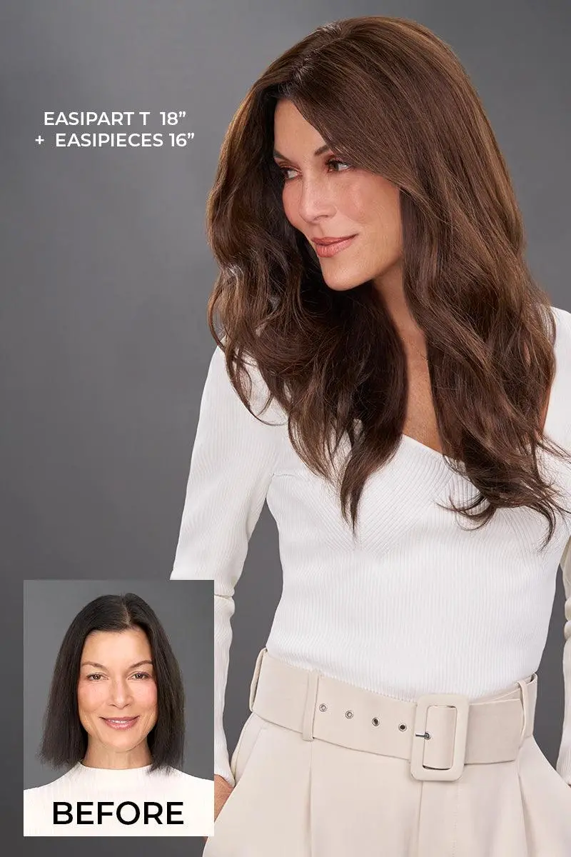 Easipart T Hd 18" Hair Addition By Jon Renau | Heat Resistant Synthetic 1