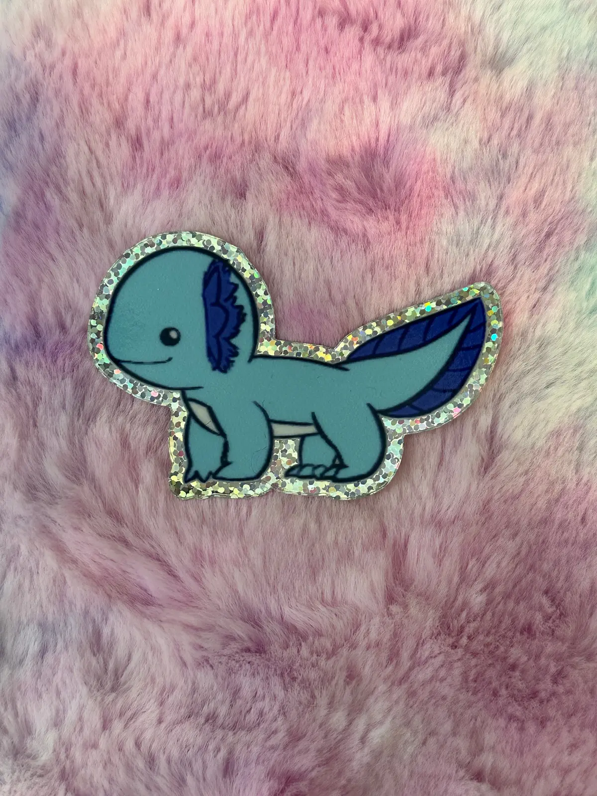 Blue Axolotl Sticker 1