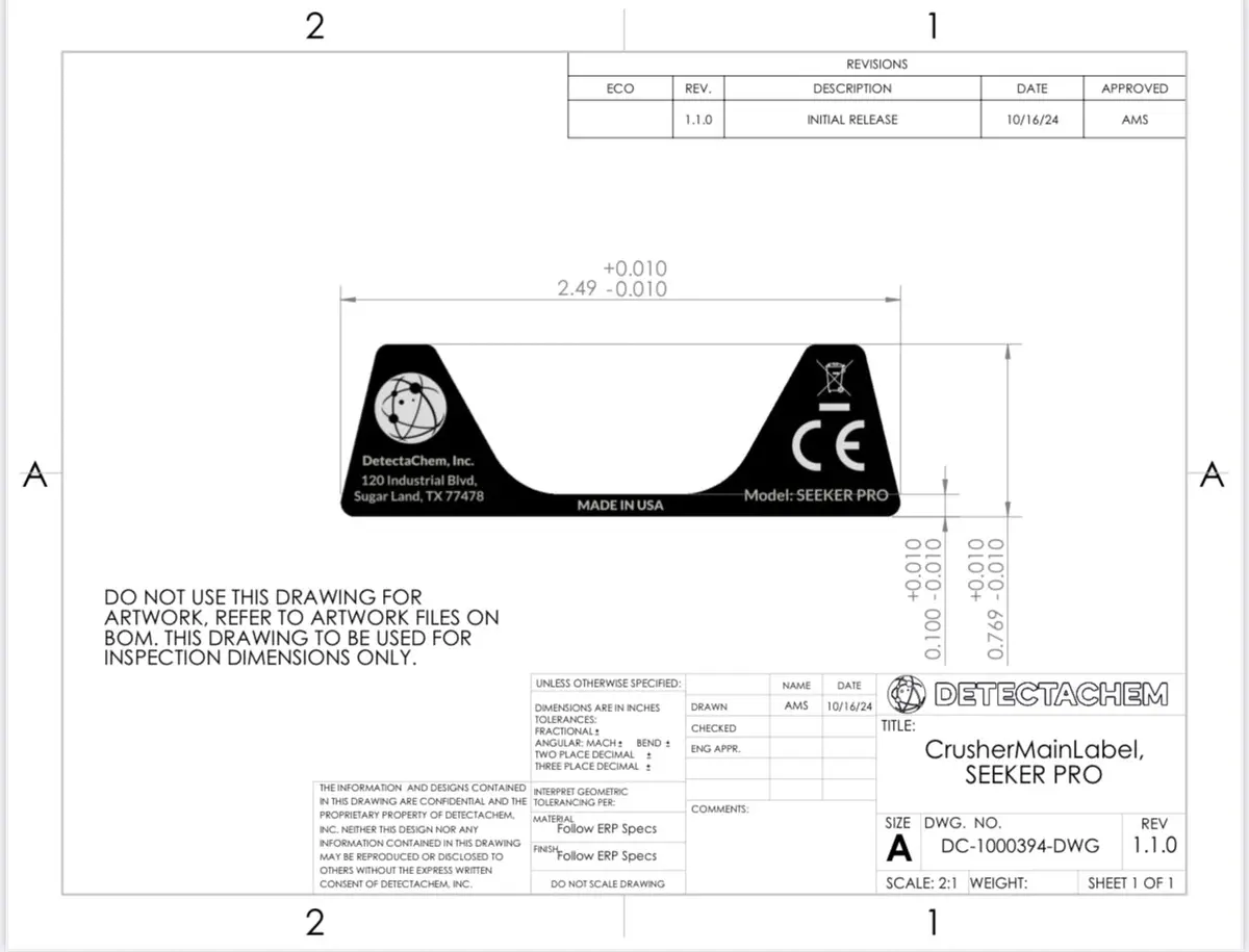 Detectachem Crusher Main Label 1