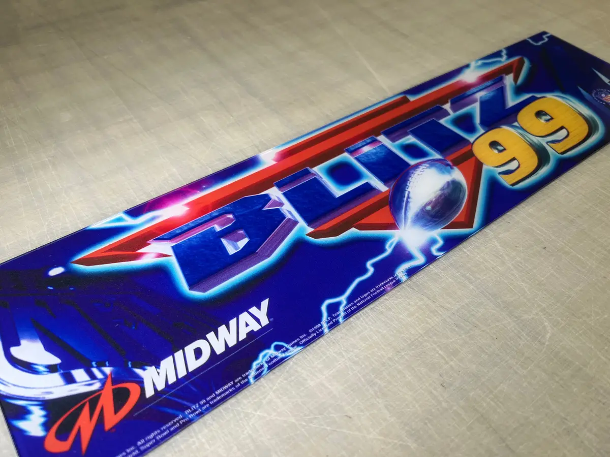 Arcade 1Up Nfl Blitz 99 Replacement Acrylic Marquee 1
