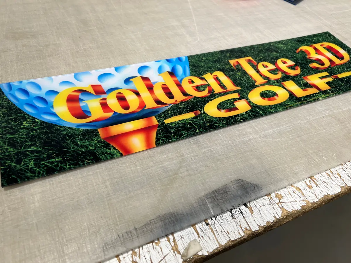 Arcade 1Up Golden Tee 3D Deluxe Marquee 1