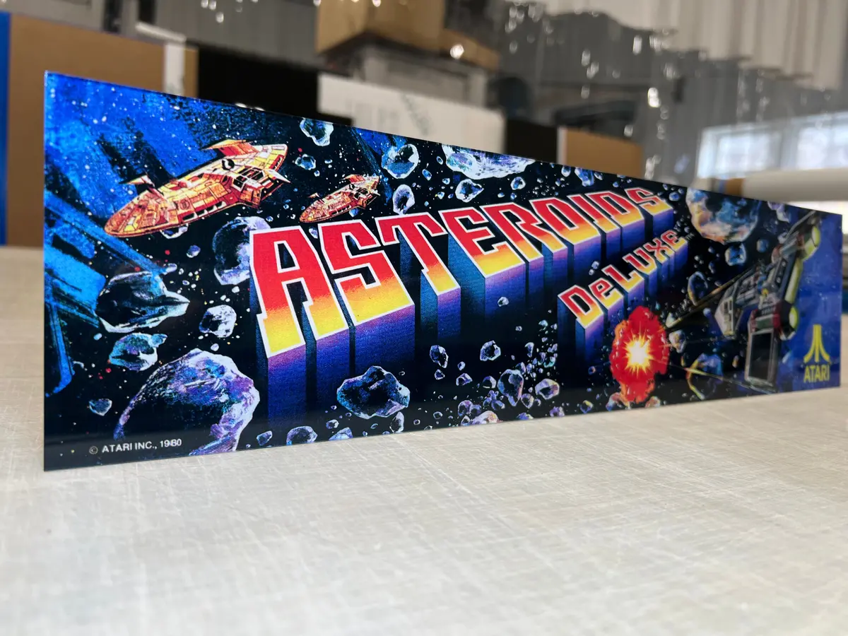 Arcade 1Up Atari 50 Deluxe Cabinet Asteroids Deluxe Marquee 1