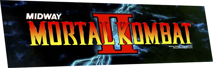 Mortal Kombat Ii Marquee  (Full Size Cabinet) 1