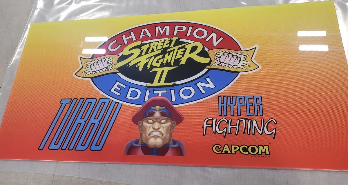 1 Up Big Blue Street Fighter 2 Championship Edition- Turbo Hyper Fighting Marquee 1