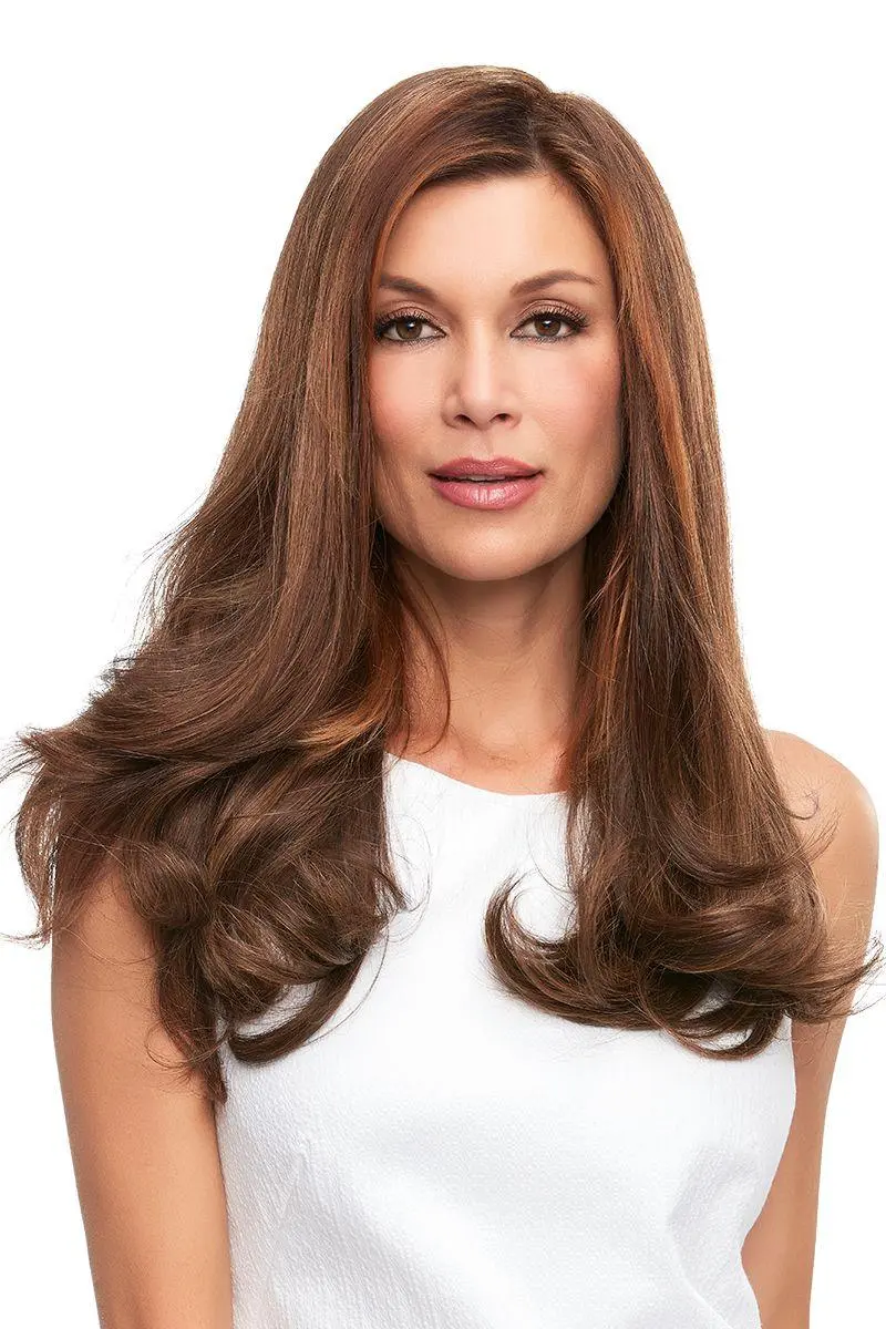 Top Full 18" Hh (Renau Colors) Hairpiece By Easihair |Human Hair (Monofilament Base) 1