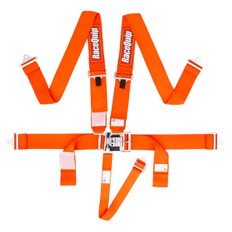 Racequip Orange 5-Point Racing Harness – Lap And Shoulder Belts, L&L Style 1