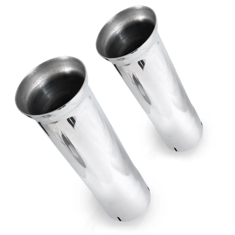 Stainless Works Bell-Shaped Exhaust Tips – 2.25-Inch Inlet & Body, Polished Stainless Steel 1