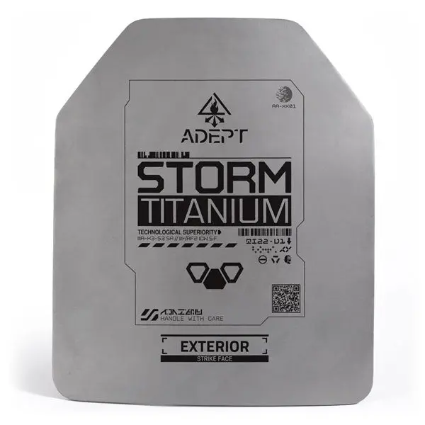 Adept Armor Storm Titanium Level Iiia Standalone Up-Armorable Hard Armor Plate 1
