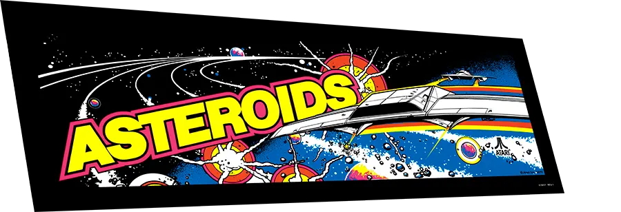 Asteroids Atari Full Size Marquee 1