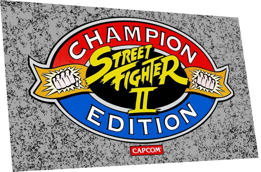 Street Fighter 2 Champion Edition Big Blue Marquee 1