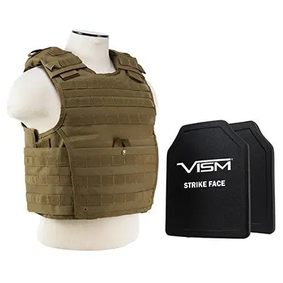 Ncstar Expert Plate Carrier Vest With 10"X12" Level Iii+ Pe Shooter's Cut 2X Hard Ballistic Plates 1
