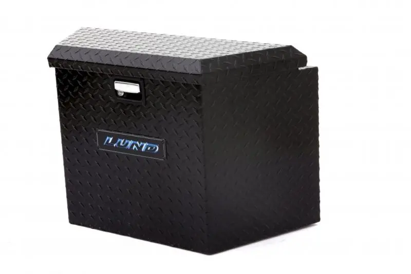 Lund Universal Aluminum Trailer Tongue Storage Box – Weather-Resistant Black Design 1