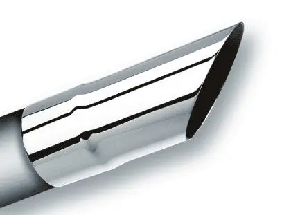 Borla Universal Polished Exhaust Tip – Single Round, Angle-Cut Design 1