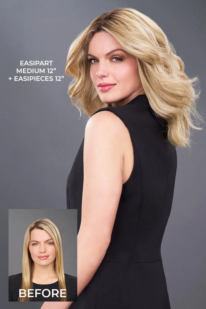 Easipart Medium Hd 12" Hair Addition By Jon Renau | Heat Resistant Synthetic 1