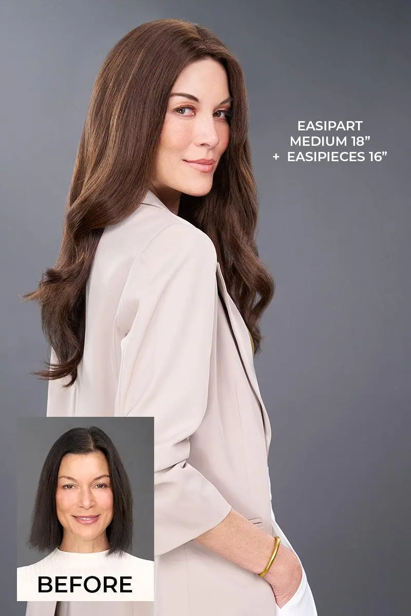 Easipart Medium Hd 18" Hair Addition By Jon Renau | Heat Resistant Synthetic 1