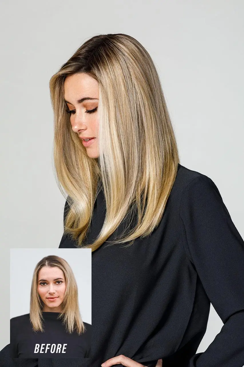 Easipart Medium Hd 18" Hairpiece By Easihair | Synthetic Topper (Mono Top) 1