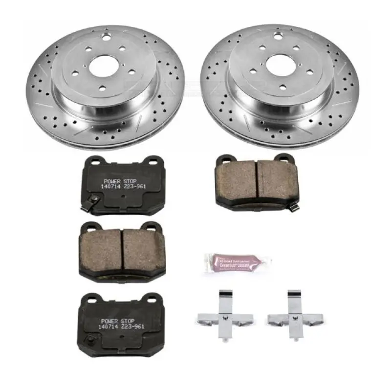 Power Stop Z23 Evolution Sport Brake Kit – Rear, For 2008–2014 Subaru Impreza 1