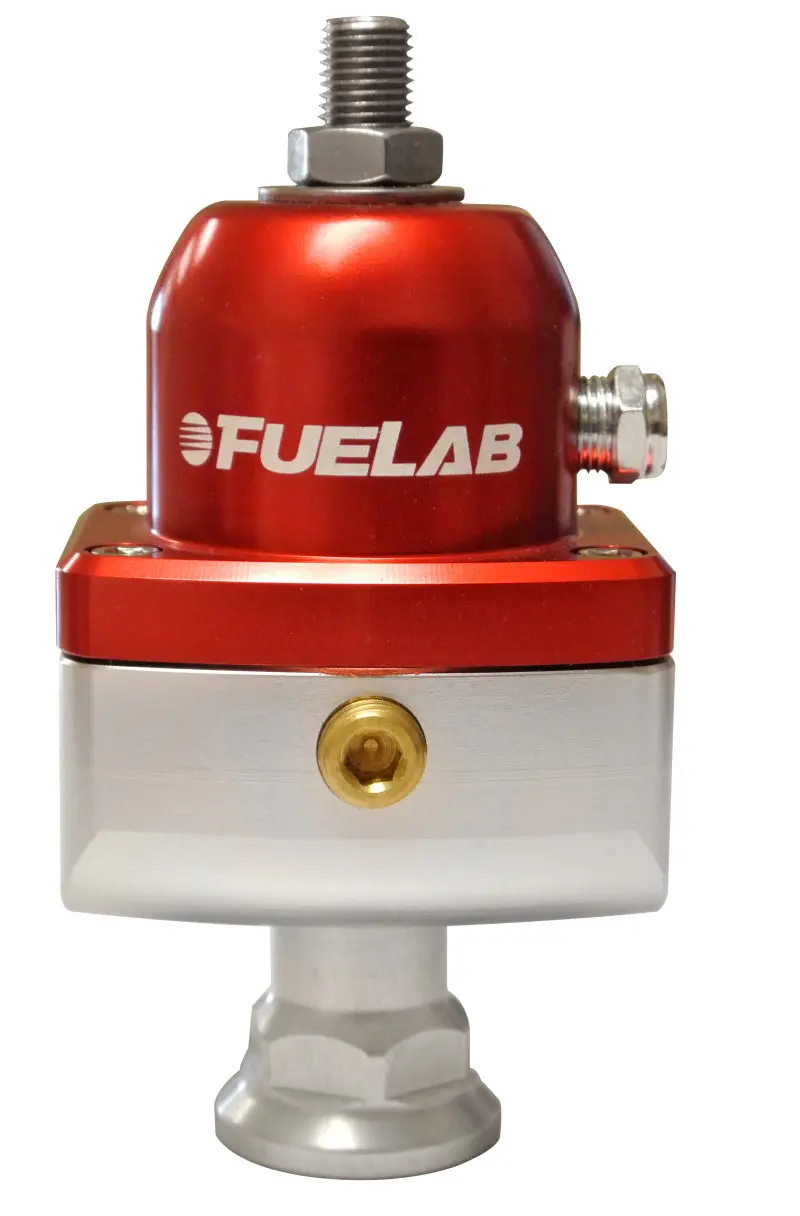 Fuelab Adjustable Fuel Pressure Regulator (4–12 Psi) – Red, -8An Inlet, Dual -8An Outlets 1