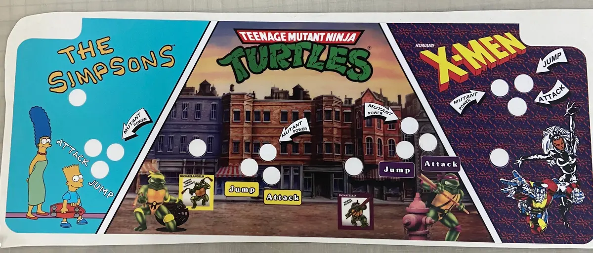 Custom Konami Multi Cpo Simpsons, X-Men & Tmnt 1