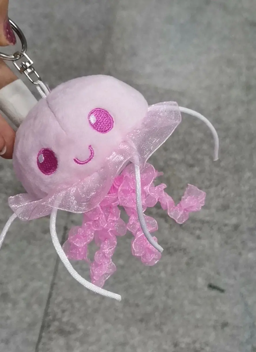 Pink Jellyfish Keychain 1