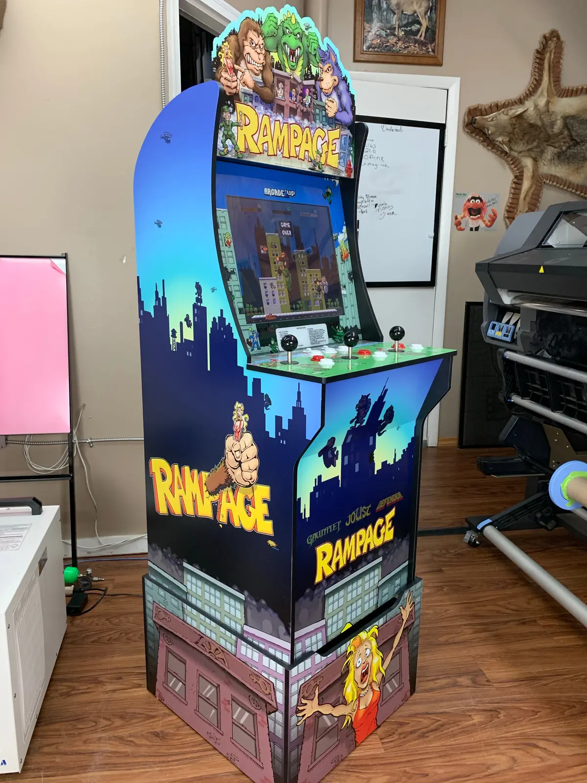 Arcade 1 Up Rampage Sides, Front And Riser Art 1