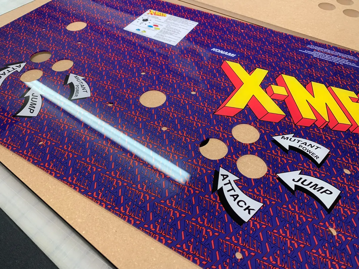 Xmen Reverse Printed Acrylic Control Panel Overlay 1