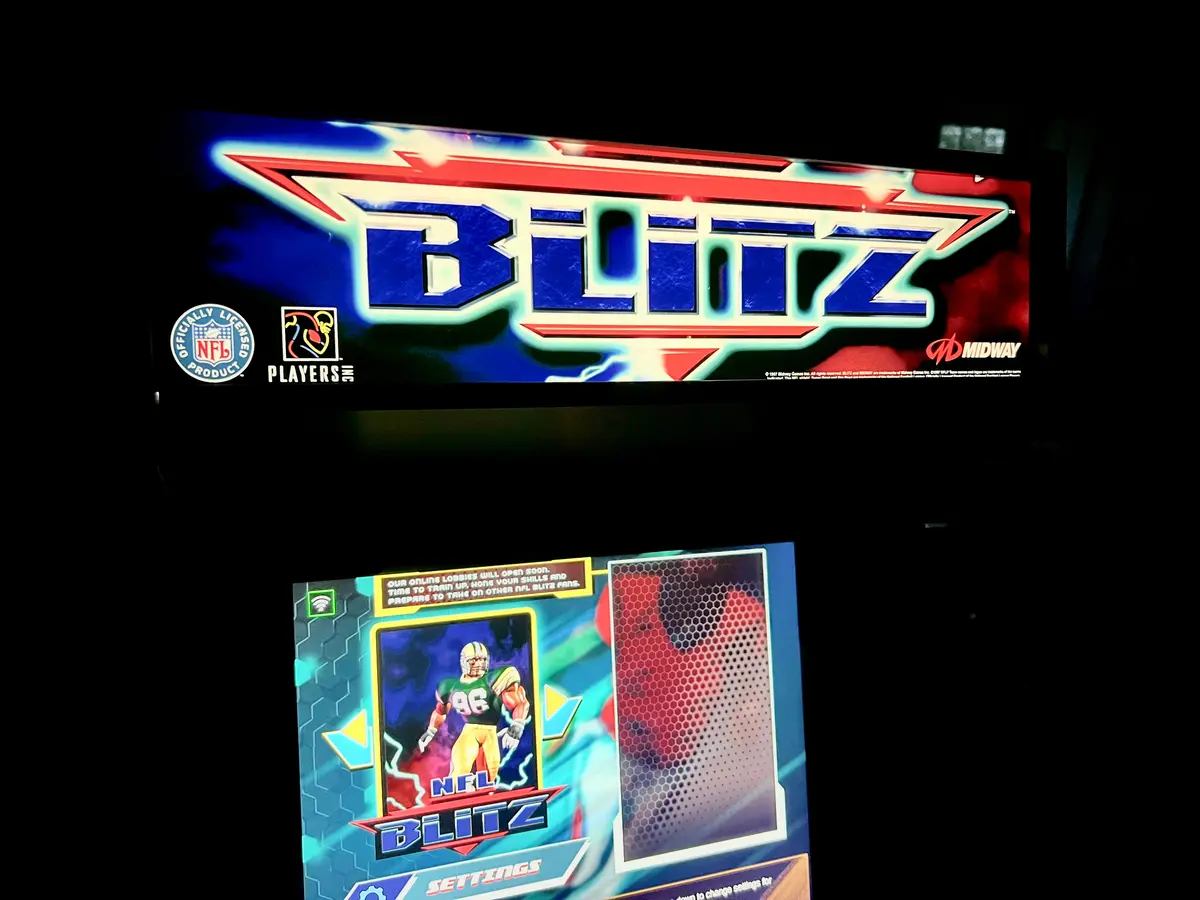 Arcade 1Up Nfl Blitz Replacement Acrylic Marquee 1